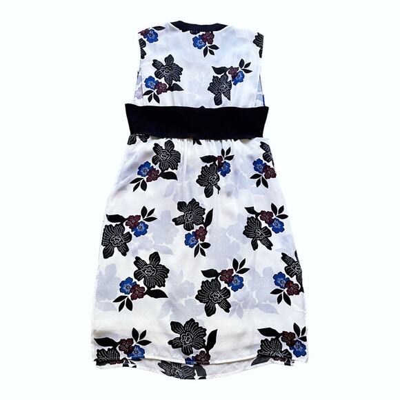 A.L.C. White Silk Harvey African Floral Print Mini Dress Size 2 - Picture 5 of 7